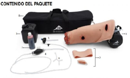 Pierna simulador de entrenamiento control de HEMORRAGIAS