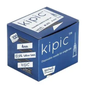 Agujas mesoterapia Kipic 27G 0,40x4mm Caja 100 uds