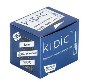 Agujas mesoterapia Kipic 27G 0,40x4mm Caja 100 uds
