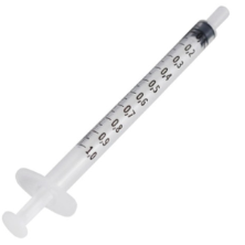 Jeringa Nipro 1ml.  3 cuerpos Luer céntrico